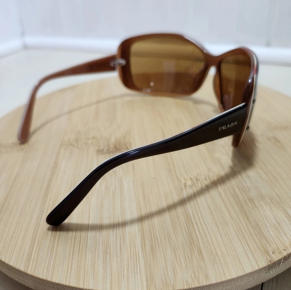 PRADA Model SPR04F 70-13 Sunglasses Brown Frames Made in Italy - Picture 5 of 16